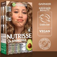 A side view of the product box featuring the "Greener Beauty" commitment, cruelty-free logo, and vegan formula label.