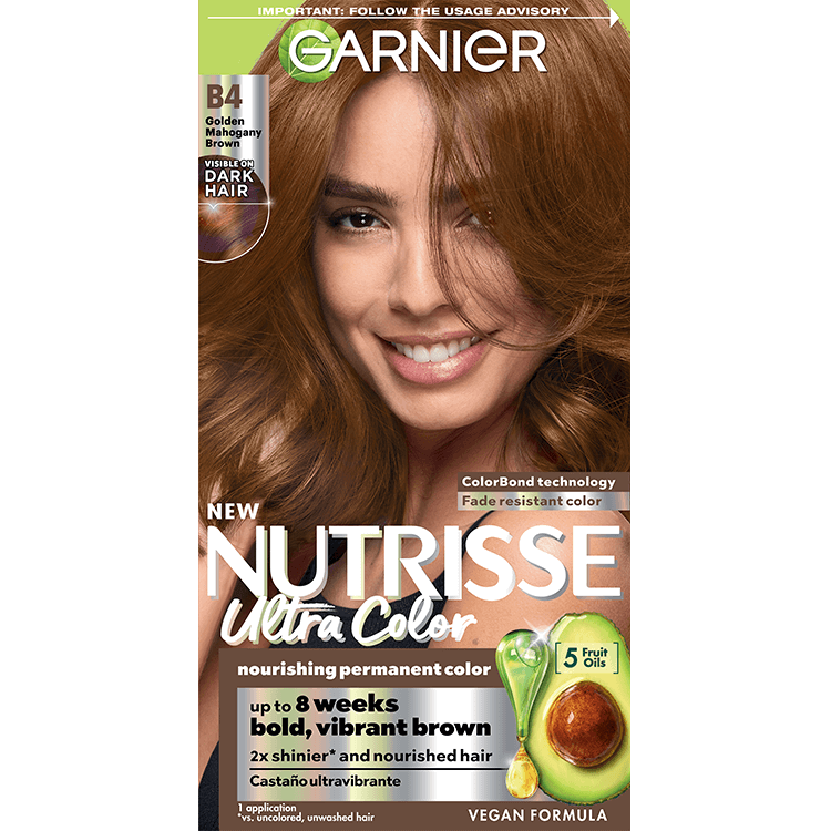 Front of pack of Nutrisse Ultra Color B4 – Caramel Chestnut