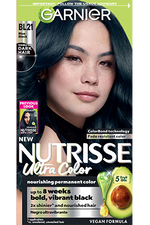 Front of pack of Nutrisse Ultra Color BL21 – Reflective Blue Black
