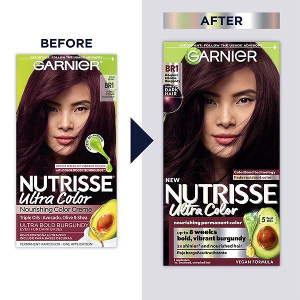 Nutrisse Ultra Color - Deepest Intense Burgundy Hair Color - Garnier