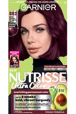 Front of pack of Nutrisse Ultra Color BR2 – Darkest Intense Burgundy