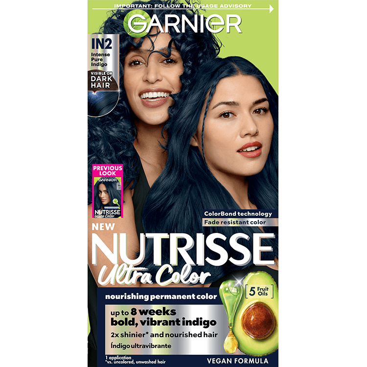 Front of pack of Nutrisse Ultra Color IN2 – Blue Indigo