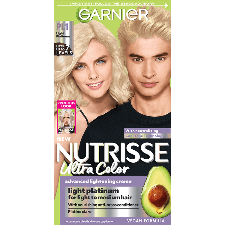 Front of pack of Nutrisse Ultra Color PL1 – Light Platinum
