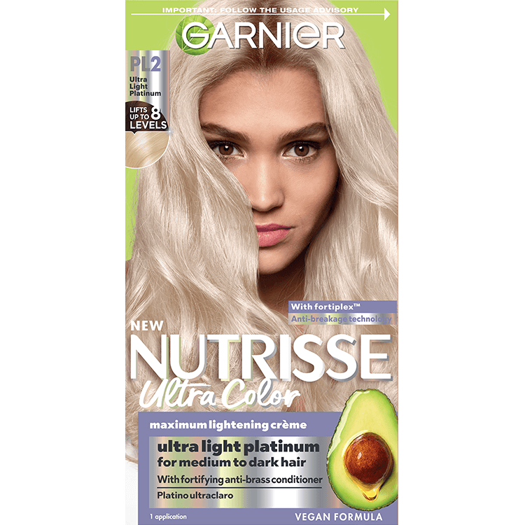 Front of pack of Nutrisse Ultra Color PL2 – Ultra Light Platinum