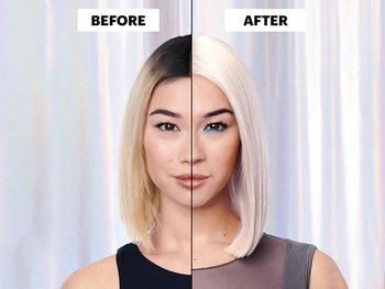Before/After with Model wearing Nutrisse PL3