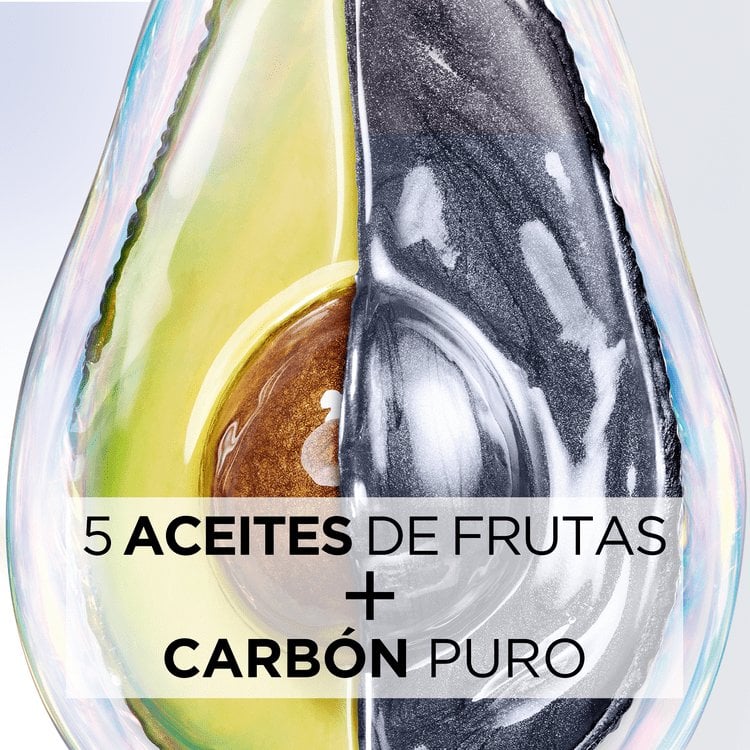Formulated with 5 fruit oils and pure charcoal