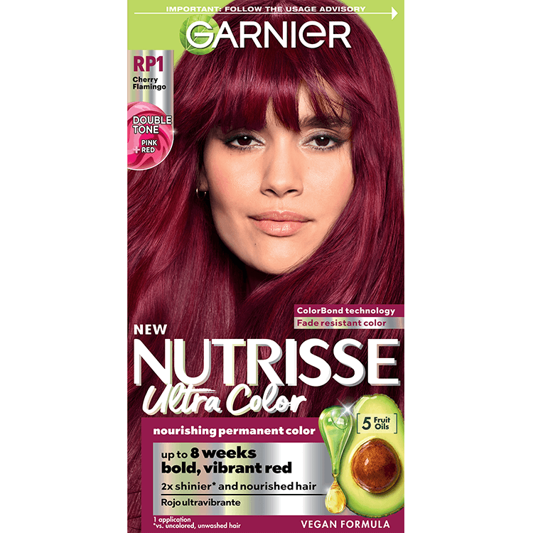 Front of pack of Nutrisse Ultra Color RP1 – Cherry Flamingo