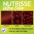 Garnier Nutrisse Ultra Color results on straight, curly, and curly-coily hair textures, showcasing the vibrant auburn red shade.