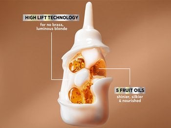 Nutrisse Ultra Color Caramelo Blondes is made with high lift technology and 5 fruit oils.