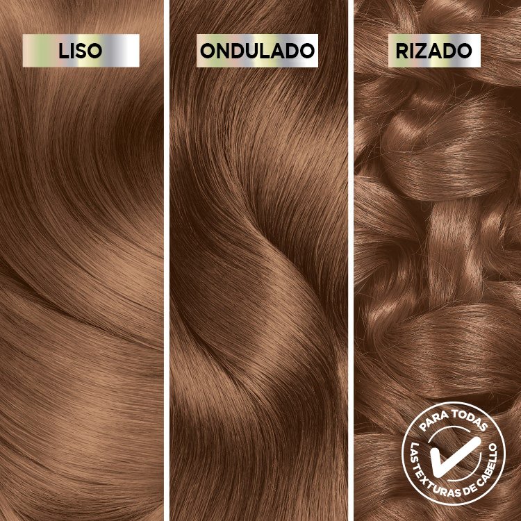 Straight, wavey, curly swatch