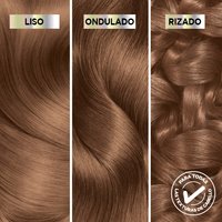 Straight, wavey, curly swatch