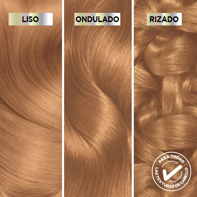 Straight, wavey, curly swatch