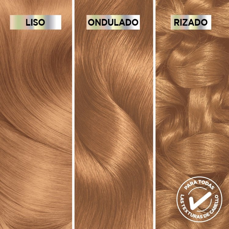 Straight, wavey, curly swatch