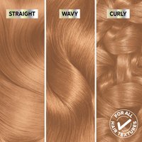 Straight, wavey, curly swatch