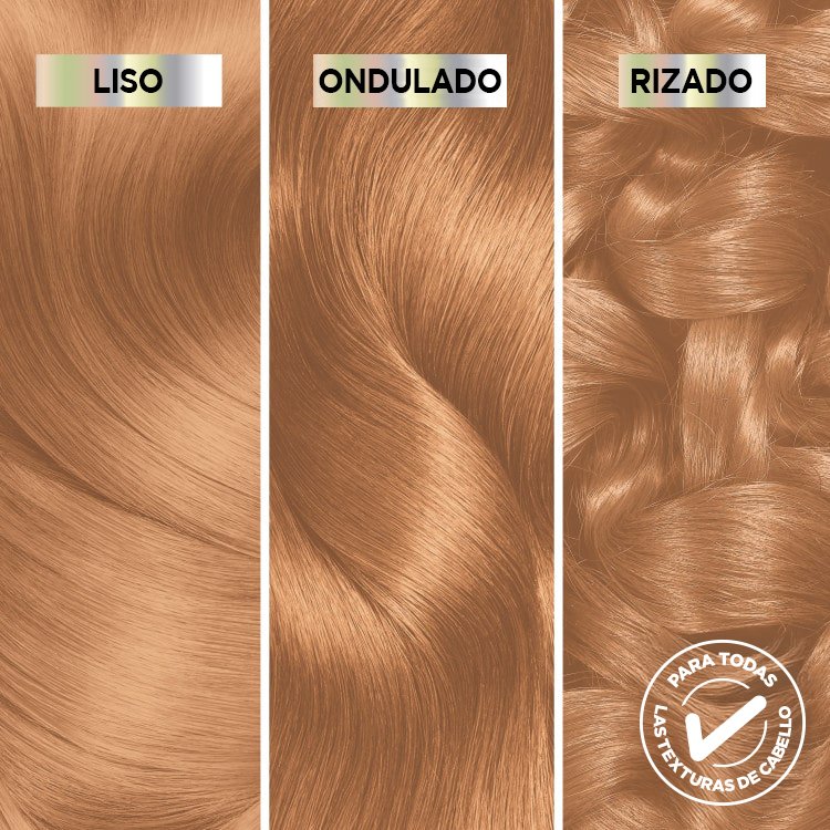 Straight, wavey, curly swatch