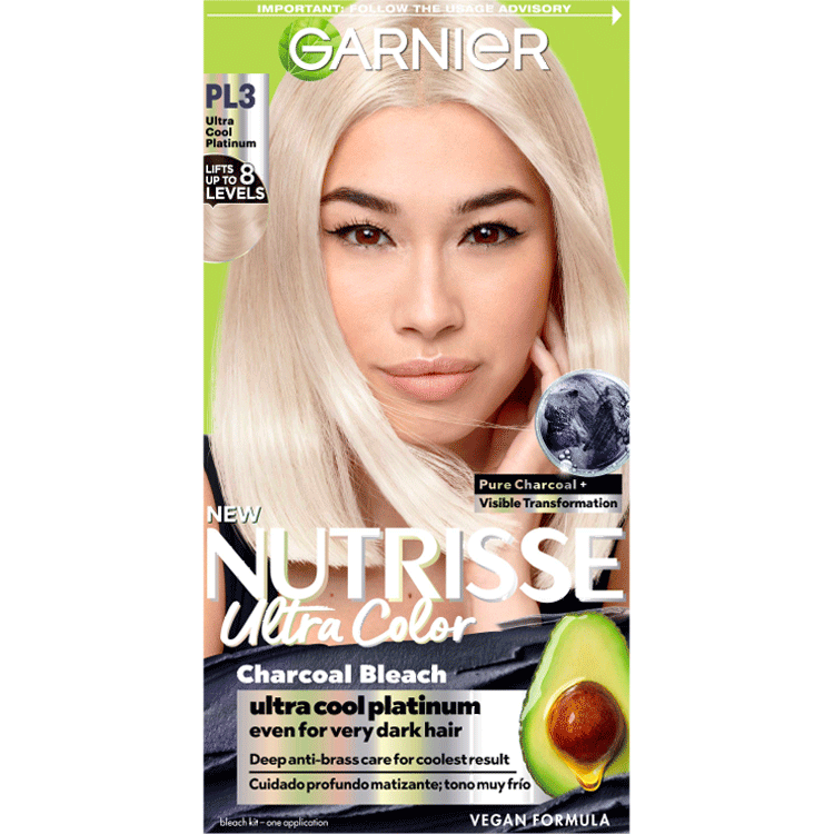 Front of Pack Nutrisse Ultra Color PL3 - Charcoal Bleach Ultra Cool Platinum