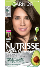 Front pack shot of Nutrisse Ultra Coverage 500 Deep Medium Natural Brown