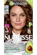 Front pack shot of Nutrisse Ultra Coverage 600 Deep Light Natural Brown