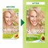 Extra Light Natural Blonde Hair Before and After Nutrisse Nourishing Color Creme Chamomile Nutrisse Ultra Creme - Garnier