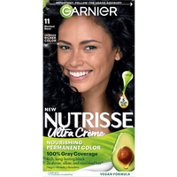 Blackest Black Hair Color Nourishing Permanent Color Grey Coverage - Garnier