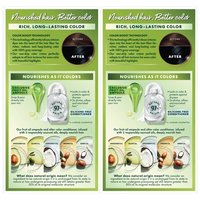 Back view of Garnier Nutrisse Ultra Crème Nourishing Permanent Color. 2 kits are shown in shade 11 Blackest Black. This vegan formula contains 5 fruit oils and offers 100% gray coverage.