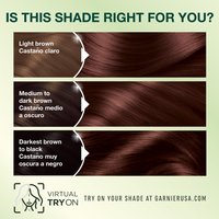Soft Mahogany Dark Brown Light Brown Hair Medium to Dark Brown Hair Darkest Brown to Black Hair - Garnier