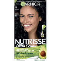 Blackest Black Hair Color Nourishing Permanent Color Grey Coverage - Garnier