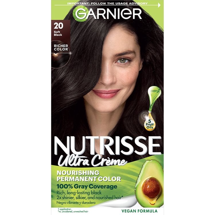 Nutrisse 20 Soft Black Hair Dye - Garnier