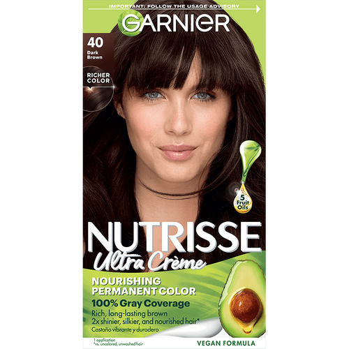 Nutrisse Ultra Crème - 40 Dark Brown Hair Color - Garnier