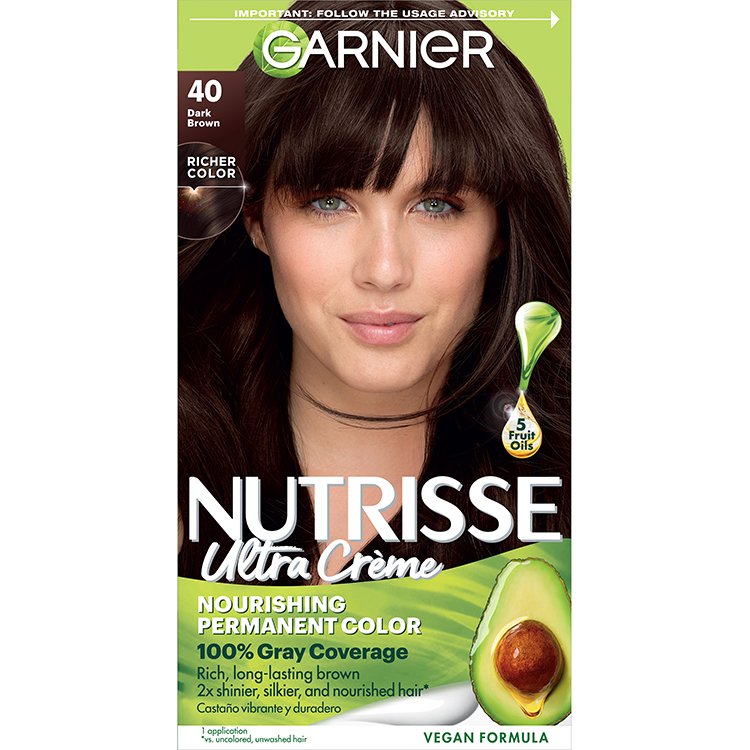 Nutrisse Ultra Crème - 40 Dark Brown Hair Color - Garnier