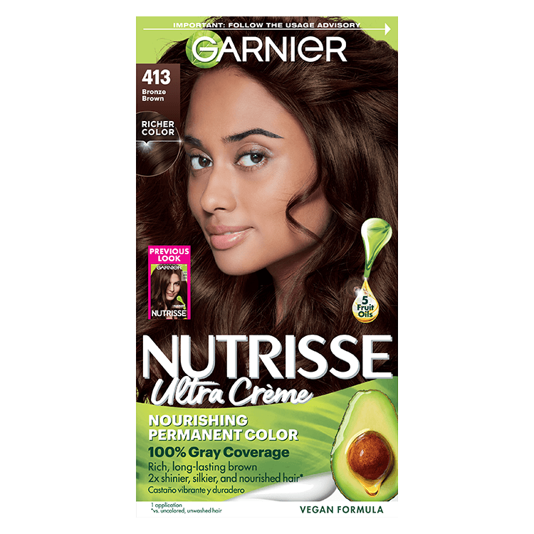 Bronze Brown Hair Color Nutrisse Ultra Creme Nourishing Permanent Color - Garnier