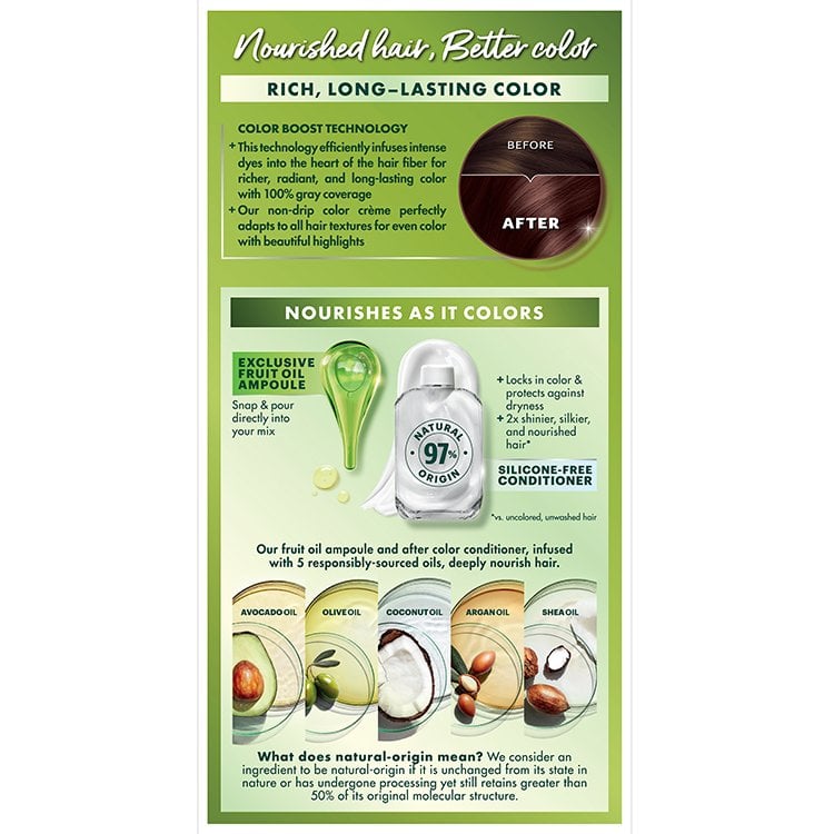 Soft Mahogany Dark Brown Silicone Free Color Conditioner - Garnier