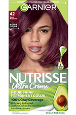 Deep Burgundy Hair Color Nutrisse Ultra creme Nourishing permanent color Gray Coverage - Garnier