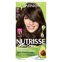 Dark Golden Brown Hair Color Nutrisse Ultra creme Nourishing permanent color Gray Coverage - Garnier