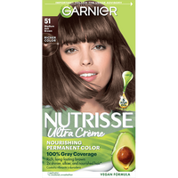 Medium Ash Brown Hair Color Nutrisse Ultra creme Nourishing permanent color Gray Coverage - Garnier