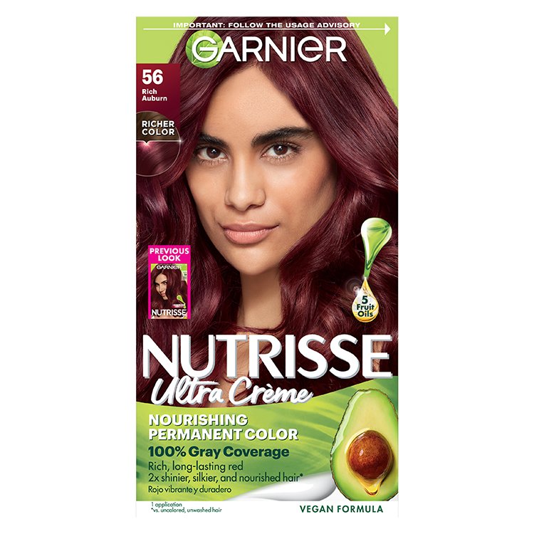 Nutrisse Ultra Crème - 56 Rich Auburn Hair Color - Garnier