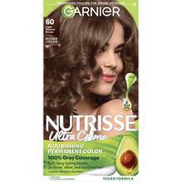 Light Natural Brown Hair Nutrisse Ultra creme Nourishing permanent color Gray Coverage - Garnier