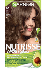 Light Natural Brown Hair Nutrisse Ultra creme Nourishing permanent color Gray Coverage - Garnier