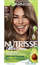 Light Ash Brown Hair Nutrisse Ultra creme Nourishing permanent color Gray Coverage - Garnier