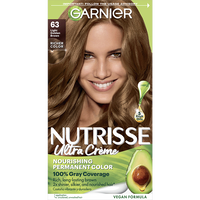 Light Golden Brown Hair Color Nutrisse Ultra creme Nourishing permanent color Gray Coverage - Garnier