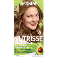 Dark Natural Blonde Hair Color Nutrisse Ultra creme Nourishing permanent color Gray Coverage - Garnier