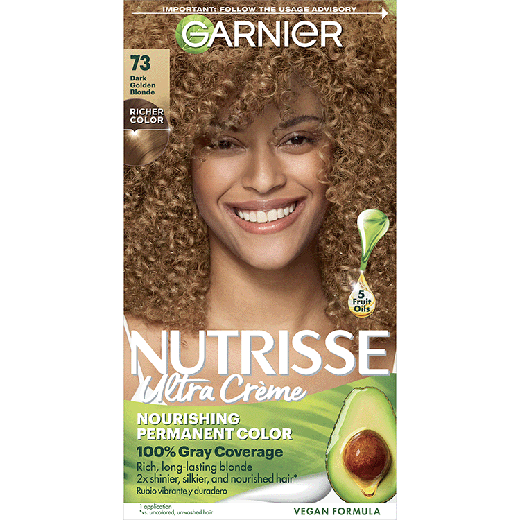 Dark Golden Blonde Hair Color Nutrisse Ultra Creme Nourishing Permanent Cream - Garnier