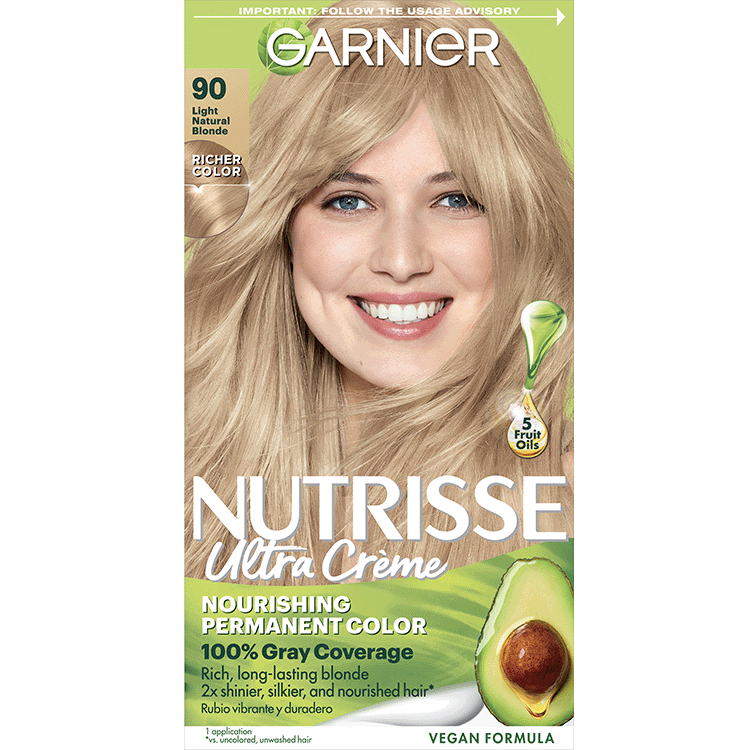 Light Natural Blonde Hair Color Nutrisse Ultra Creme Nourishing Permanent Color - Garnier