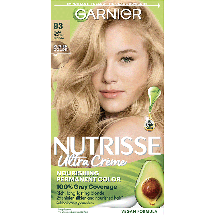 Light Golden Blonde Hair Color Nutrisse Ultra Creme Nourishing permanent Color - Garnier