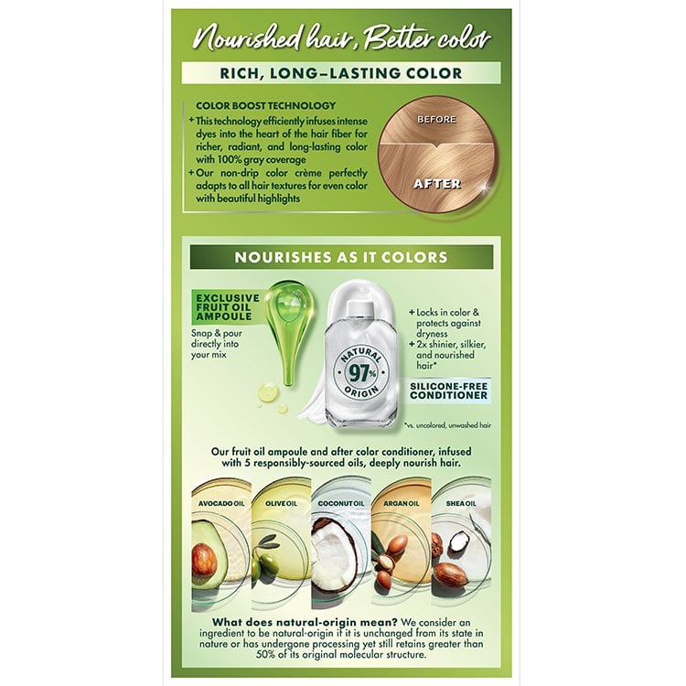 Light Golden Blonde Rich Long Lasting Color Fruit Oil Ampoule - Garnier