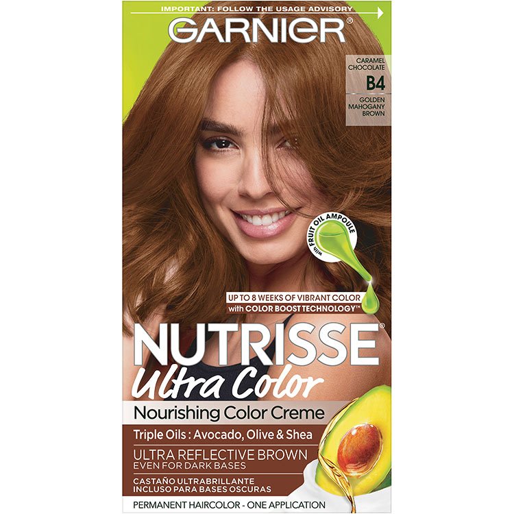 Garnier Nutrisse Nourishing Hair Color Creme 535 Med Gold Mahogany Brown (Chocolate  Caramel) Shop Hair Color At H-E-B | lupon.gov.ph