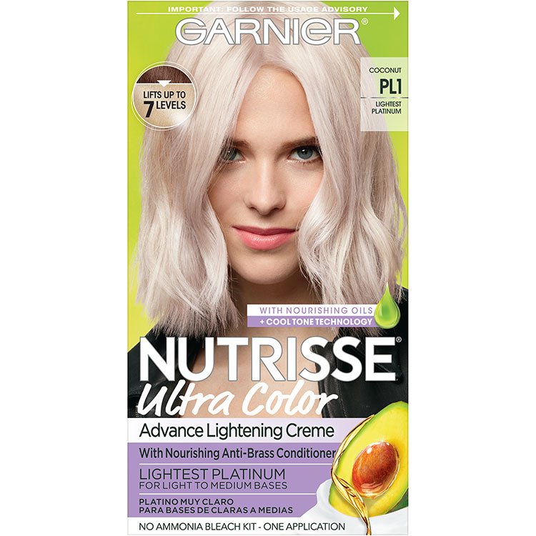 Teoretisk forælder lodret Nutrisse Ultra Color - Lightest Platinum Hair Color - Garnier