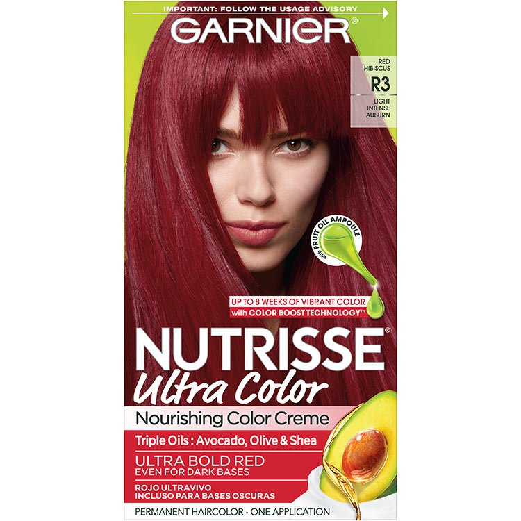 Garnier Nutrisse Ultra Color Nourishing Hair Color Creme r3 Light Intense Auburn