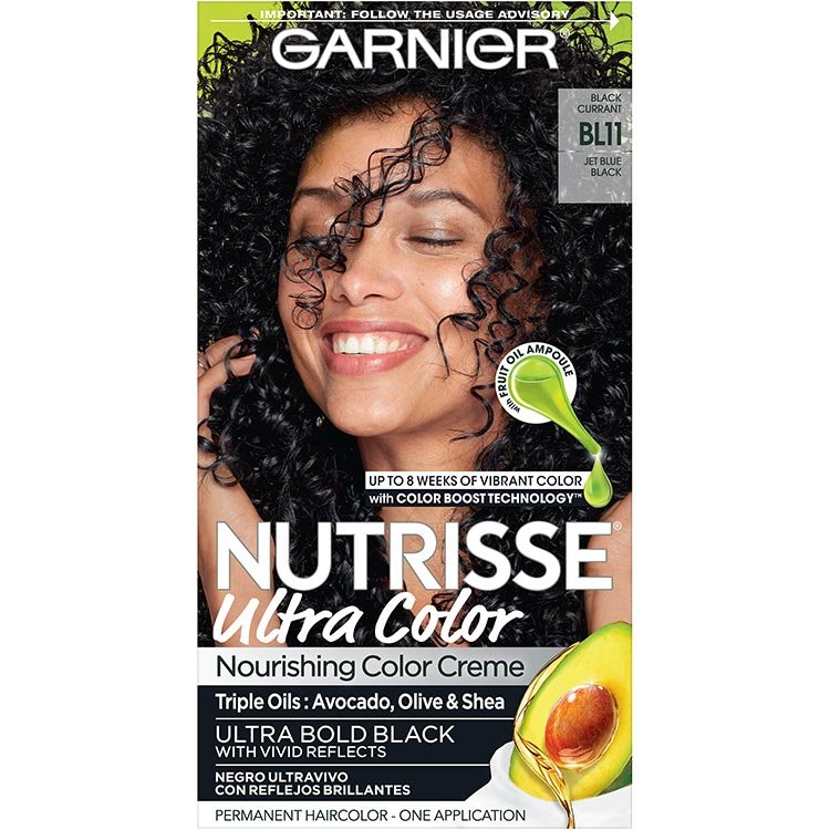 Garnier Nutrisse Ultra Color Nourishing Hair Color Creme bl11 Reflective Jet Blue Black