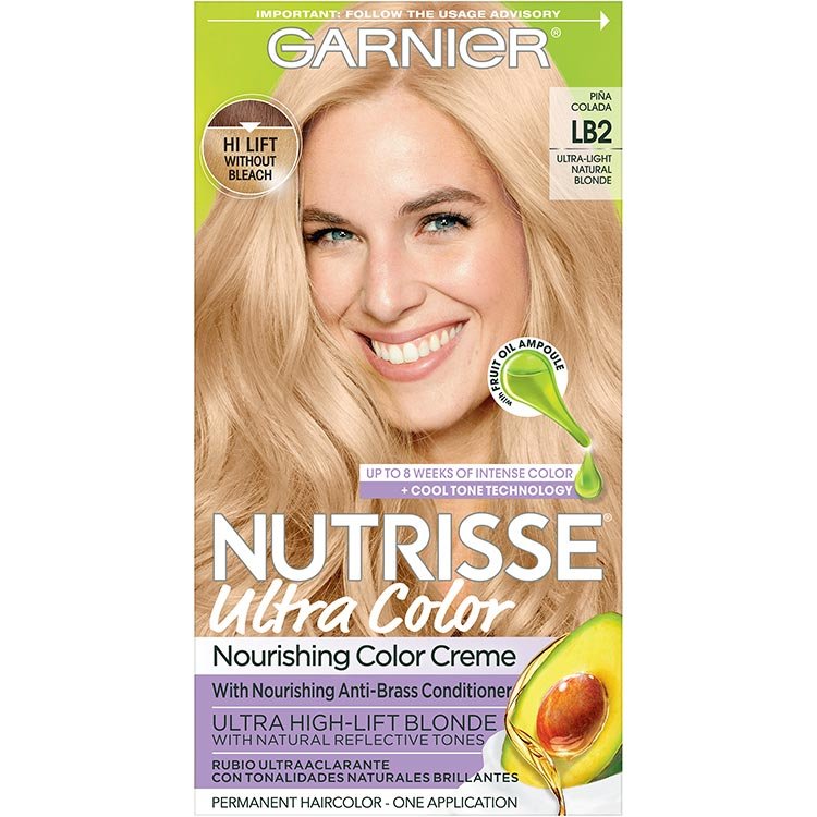 Garnier Nutrisse Ultra Color Nourishing Hair Color Creme lb2 Ultra Light Natural Blonde